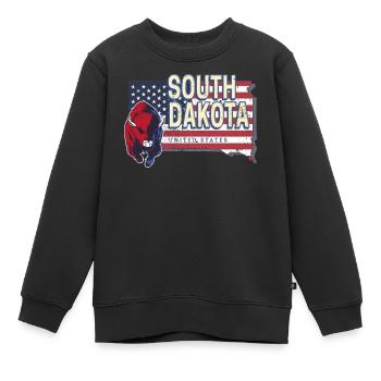 Souvenir vintage des États-Unis dans le Dakota du Sud - Sweat Premium enfant bio - noir - Devant - AI Model Kid Female (0cm)