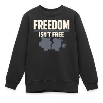Self-employed freelancer Steuerhumor 1099 Life - Kids Premium Organic Sweatshirt - black - Front - AI Model Kid Female (0cm)