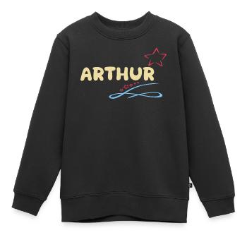 Arthur - Kinder Premium Organic Sweatshirt - Schwarz - Vorne - AI Model Kid Female (0cm)