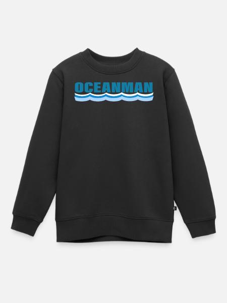OCEANMAN - Sweat Premium enfant bio - noir