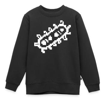 Bactéries Tiges Pixel Germ - Sweat Premium enfant bio - noir - Devant - AI Model Kid Female (0cm)