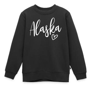 Alaska Heart Women's Love Alaska - Kinder Premium Organic Sweatshirt - Schwarz - Vorne - AI Model Kid Female (0cm)