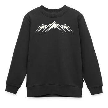 Berge Berg Mountains - Kinder Premium Organic Sweatshirt - Schwarz - Vorne - AI Model Kid Female (0cm)