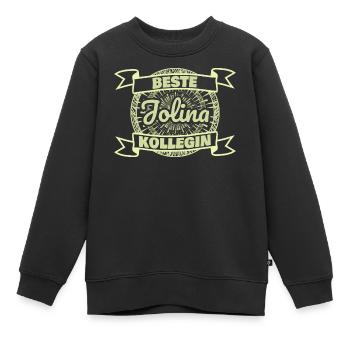 Jolina als Kollegin - Kinder Premium Organic Sweatshirt - Schwarz - Vorne - AI Model Kid Female (0cm)