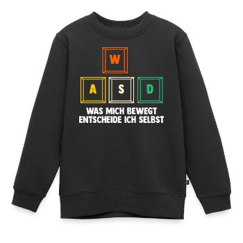 Gaming Computer Gamer Gaming Gamer - Kids Premium Organic Sweatshirt - black - Front - AI Model Kid Female (0cm)