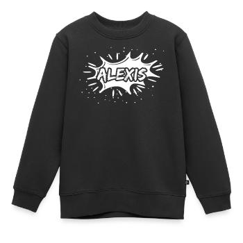 Gift Alexis - Kids Premium Organic Sweatshirt - black - Front - AI Model Kid Female (0cm)