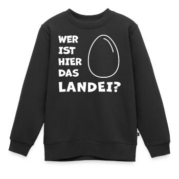 Das Landei - Fans de poulet - Coq - Coq - Bio - Sweat Premium enfant bio - noir - Devant - AI Model Kid Female (0cm)