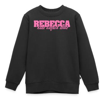 Dire rebecca - Sweat Premium enfant bio - noir - Devant - AI Model Kid Female (0cm)
