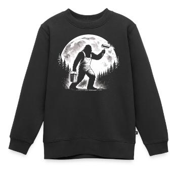 Peintres et Varnisseurs de Bigfoot - Sweat Premium enfant bio - noir - Devant - AI Model Kid Female (0cm)