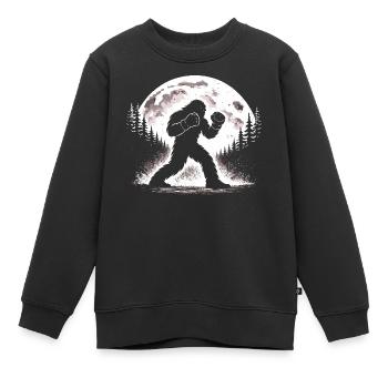 Bigfoot Boxer - Kinder Premium Organic Sweatshirt - Schwarz - Vorne - AI Model Kid Female (0cm)