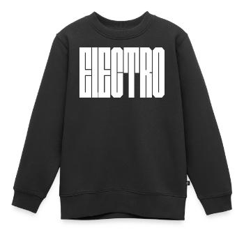 Glyphes verticaux monochromes - Sweat Premium enfant bio - noir - Devant - AI Model Kid Female (0cm)