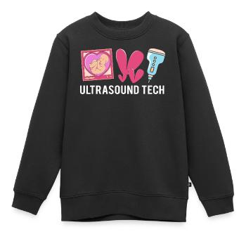Technicien ultrasonique Technicien ultrasonore - Sweat Premium enfant bio - noir - Devant - AI Model Kid Female (0cm)
