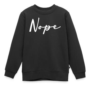 Non écriture manuscrite sur le noir - Sweat Premium enfant bio - noir - Devant - AI Model Kid Female (0cm)