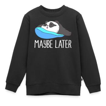 Faul Prokrastination Faulenzer Faulheit - Kinder Premium Organic Sweatshirt - Schwarz - Vorne - AI Model Kid Female (0cm)