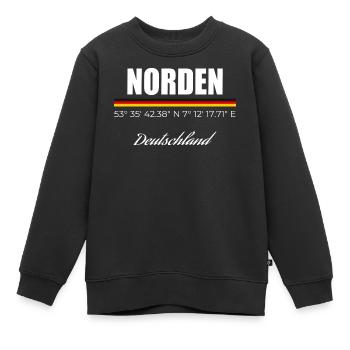 Norden - Kinder Premium Organic Sweatshirt - Schwarz - Vorne - AI Model Kid Female (0cm)