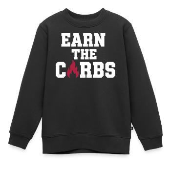 Saison de taille avec déficit calorique réduit - Sweat Premium enfant bio - noir - Devant - AI Model Kid Female (0cm)