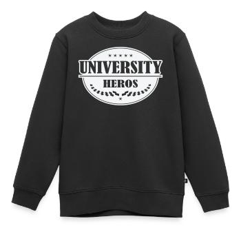 Insigne Unihelden - Sweat Premium enfant bio - noir - Devant - AI Model Kid Female (0cm)