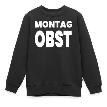 Obst - Kinder Premium Organic Sweatshirt - Schwarz - Vorne - AI Model Kid Female (0cm)