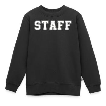staff - Kinder Premium Organic Sweatshirt - Schwarz - Vorne - AI Model Kid Female (0cm)