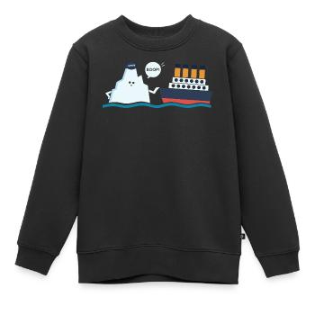 Titanic Comique Titanic et parodie Ic-eberg Boop - Sweat Premium enfant bio - noir - Devant - AI Model Kid Female (0cm)