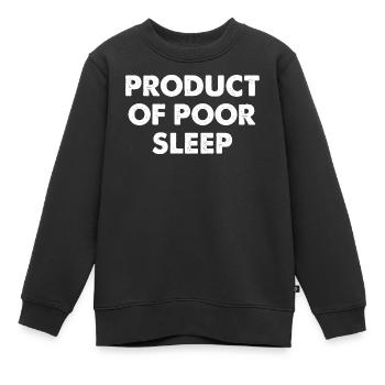 Résultat d’un mauvais sommeil - Sweat Premium enfant bio - noir - Devant - AI Model Kid Female (0cm)