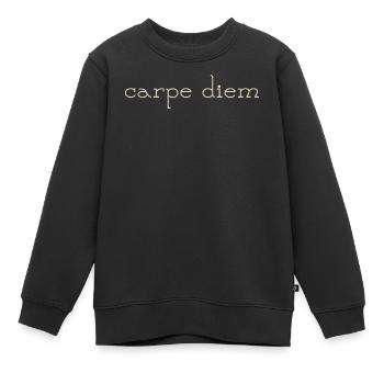 Carpe Diem - Sweat Premium enfant bio - noir - Devant - AI Model Kid Female (0cm)
