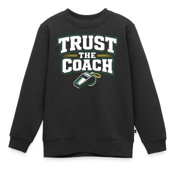 Fußballtraining Jugend-sport-trainer - Kinder Premium Organic Sweatshirt - Schwarz - Vorne - AI Model Kid Female (0cm)