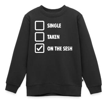 Auf dem Sesh-Status-Tee - Kinder Premium Organic Sweatshirt - Schwarz - Vorne - AI Model Kid Female (0cm)