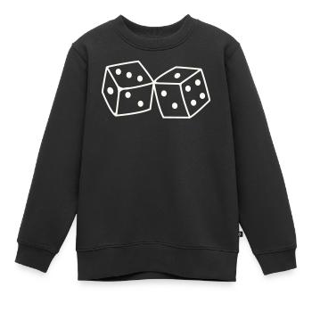Cubes - Sweat Premium enfant bio - noir - Devant - AI Model Kid Female (0cm)
