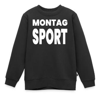 Sport - Kinder Premium Organic Sweatshirt - Schwarz - Vorne - AI Model Kid Female (0cm)