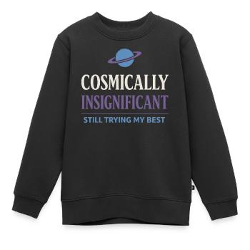 Humour existentiel, nihilisme, humour, - Sweat Premium enfant bio - noir - Devant - AI Model Kid Female (0cm)