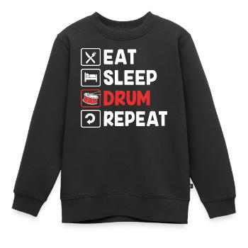 Batteries, batteurs, baguettes - Sweat Premium enfant bio - noir - Devant - AI Model Kid Female (0cm)