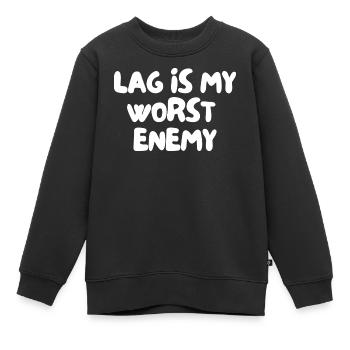 Le décalage est mon pire ennemi - Sweat Premium enfant bio - noir - Devant - AI Model Kid Female (0cm)
