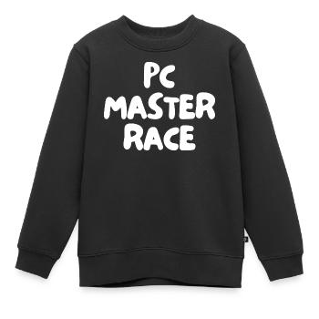 Race Maître PC - Sweat Premium enfant bio - noir - Devant - AI Model Kid Female (0cm)