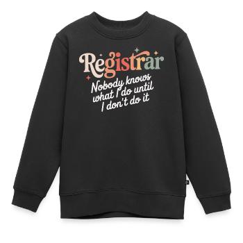 Secrétaire d’école Secrétaire d’école Bureau de l’école Administration - Sweat Premium enfant bio - noir - Devant - AI Model Kid Female (0cm)