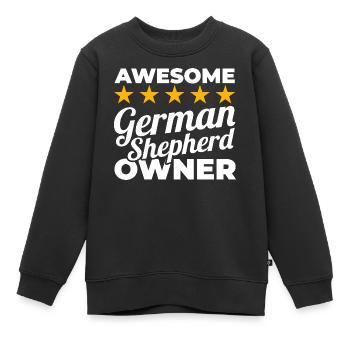 Toller Schäferhund Besitzer - Kinder Premium Organic Sweatshirt - Schwarz - Vorne - AI Model Kid Female (0cm)