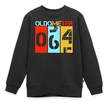Oldometer 64 Sixty Fourth Birthday - Kids Premium Organic Sweatshirt - black - Front - AI Model Kid Female (0cm)