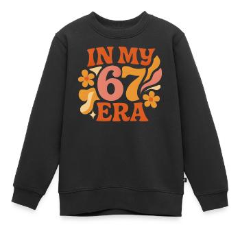 Dans mon anniversaire d’humour italien de cerveau pourri de l’ère 67 - Sweat Premium enfant bio - noir - Devant - AI Model Kid Female (0cm)