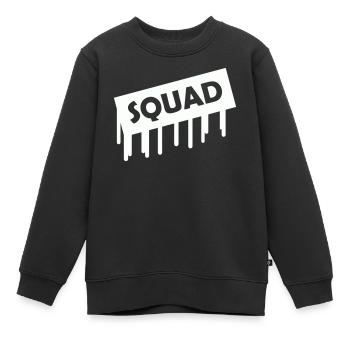 squad- - Kinder Premium Organic Sweatshirt - Schwarz - Vorne - AI Model Kid Female (0cm)