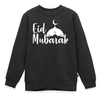Silhouette de la mosquée de l’Aïd Moubarak - Sweat Premium enfant bio - noir - Devant - AI Model Kid Female (0cm)