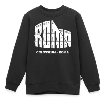 Roma, Italie, Rome Colisée, touristes touristes de tournée italienne - Sweat Premium enfant bio - noir - Devant - AI Model Kid Female (0cm)
