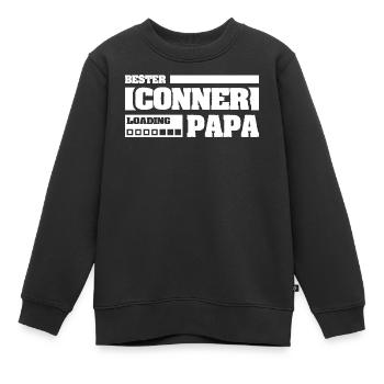 Naissance de Conner - Sweat Premium enfant bio - noir - Devant - AI Model Kid Female (0cm)