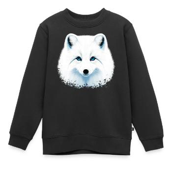 Arctic fox - Kids Premium Organic Sweatshirt - black - Front - AI Model Kid Female (0cm)