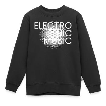 Affiche de musique électronique - Sweat Premium enfant bio - noir - Devant - AI Model Kid Female (0cm)