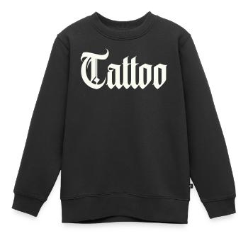 Tatouage - Sweat Premium enfant bio - noir - Devant - AI Model Kid Female (0cm)