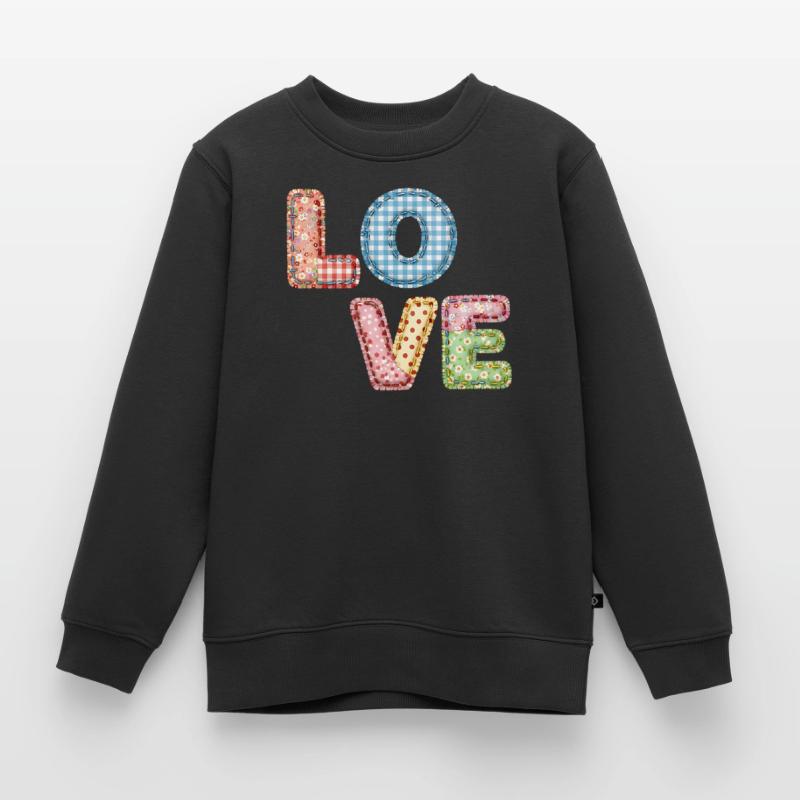 Patchwork Design Patchwork Patchwork Patches colorés Sweat Premium enfant bio