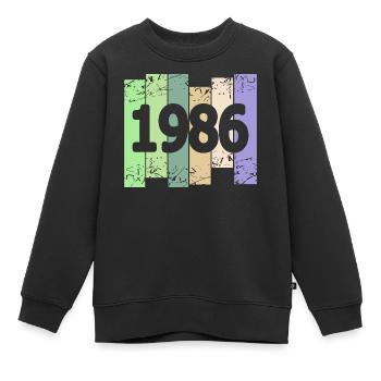 Artwork 1986 - Kinder Premium Organic Sweatshirt - Schwarz - Vorne - AI Model Kid Female (0cm)