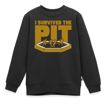 I Survived the Pit - Kids Premium Organic Sweatshirt - black - Front - AI Model Kid Female (0cm)