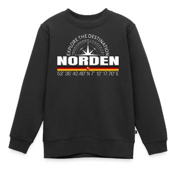 Norden - Kinder Premium Organic Sweatshirt - Schwarz - Vorne - AI Model Kid Female (0cm)