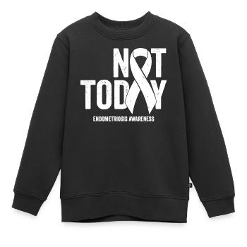 Not Today Endometriosis Ribbon Tee - Kids Premium Organic Sweatshirt - black - Front - AI Model Kid Female (0cm)